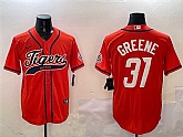 Men's Detroit Tigers #31 Riley Greene Orange With Patch Cool Base Stitched Jersey,baseball caps,new era cap wholesale,wholesale hats